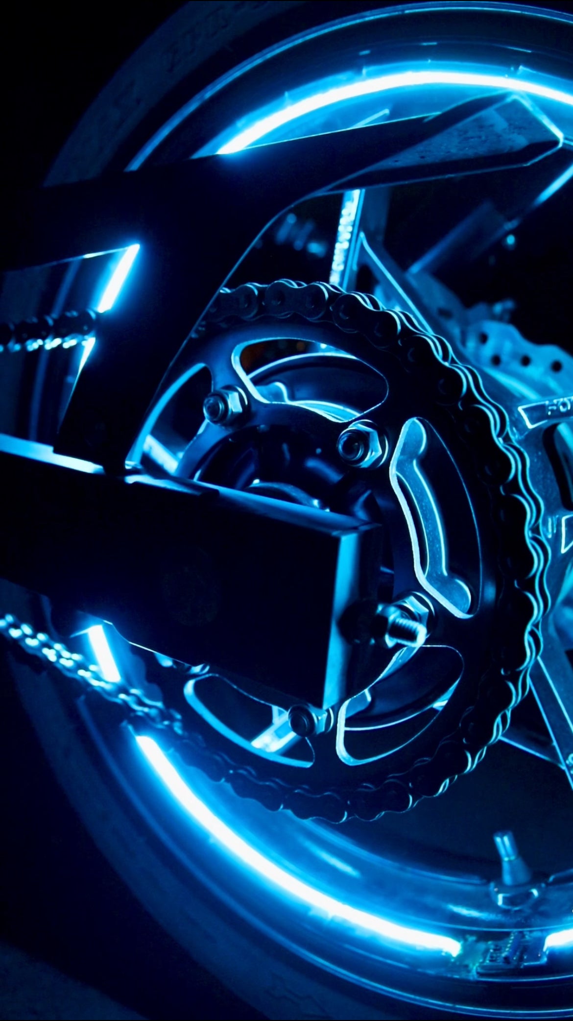 Nyxglo LED Motorcycle Wheel Light Rings  – Tron-Style Continuous Rim Lighting for Night Riding Safety